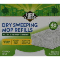 First Street Mop Refills, Dry Sweeping, 40 Each