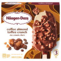 Haagen-Dazs Coffee Almond Toffee Crunch Ice Cream Snack Bars - 3 Each