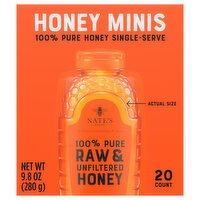 Nate's 100% Pure Raw & Unfiltered Honey - 20 Each