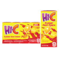 Hi-C Flashin' Fruit Punch Juice Drink Cartons - 8 Each