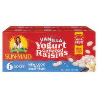 Sun-Maid Vanilla Yogurt Covered Raisins 6-Pack/1oz Cartons - 6 Ounce