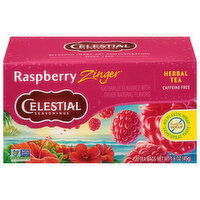 Celestial Seasonings Caffeine Free Tea Bags Raspberry Zinger Herbal Tea - 20 Each