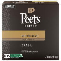 Peet's Coffee Coffee, Brazil, Medium Roast, K-Cup Pods - 32 Each