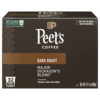Peet's Coffee Coffee Pods Dark Roast Major Dickason's Blend Coffee - 32 Each