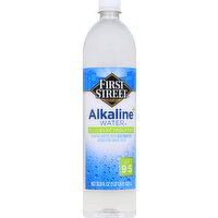 First Street Water, Plus Electrolytes, Alkaline + - 33.8 Ounce