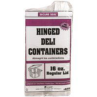 Genpak Hinged Deli Containers, 16 oz - 100 Each