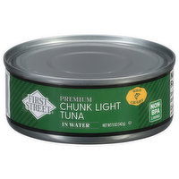 First Street Tuna, in Water, Chunk Light, Premium, 5 Ounce