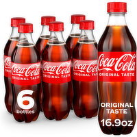 Coca-Cola Soda Bottles - 6 Each