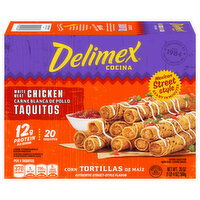 Delimex Mexican Street Style White Meat Chicken Taquitos - 20 Each