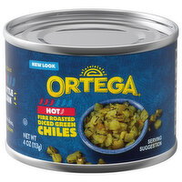 Ortega Fire Roasted Hot Diced Green Chiles