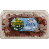 Eat Well Organics Red Grapes, Organic, Seedless, 1 Pound