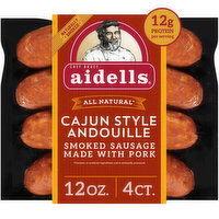 Aidells Smoked Pork Sausage, Cajun Style Andouille, (4 Fully Cooked Links) - 12 Ounce