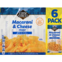 First Street Macaroni & Cheese Dinner, Original, 6 Pack - 6 Each