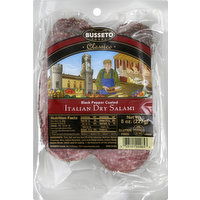 Busseto Salami, Italian Dry, Black Pepper Coated - 8 Ounce