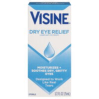 Visine Dry Eye Relief, Lubricant Eye Drops, 0.5 Ounce