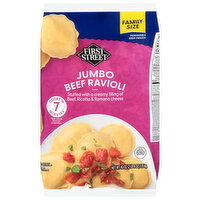 First Street Beef Jumbo Ravioli Family Size - 40 Ounce
