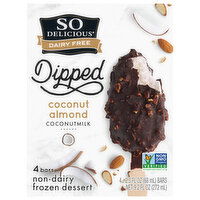 So Delicious Dairy Free Frozen Dessert, Non-Dairy, Coconut Almond, Coconutmilk, Dipped - 4 Each