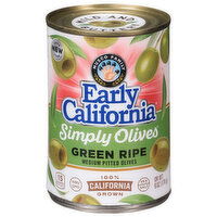 Early California Olives, Green Ripe, Medium Pitted - 6 Ounce