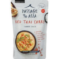 Passage Foods Simmer Sauce, Red Thai Curry, 7 Ounce