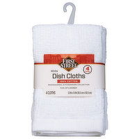 First Street Dish Cloths, White - 4 Each