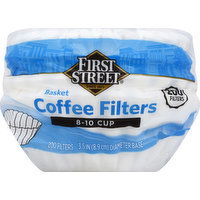 First Street Coffee Filters, Basket, 8-10 Cup - 200 Each