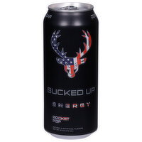 Bucked Up Energy Drink, Rocket Pop, Blue Raspberry/Lime/Cherry - 16 Ounce