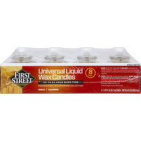 First Street Candles, Liquid Wax, Universal, 8 Pack - 8 Each