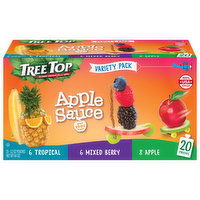 Tree Top Apple Sauce, Tropical/Mixed Berry/Apple, Variety Pack - 20 Each