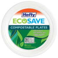 Hefty Plates, Compostable, 10-1/8 Inch - 16 Each