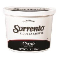 Sorrento Whole Milk Ricotta Cheese, 80 Ounce