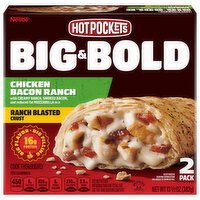 Hot Pockets Sandwiches, Ranch Blasted Crust, Chicken Bacon Ranch, 2 Pack, 2 Each