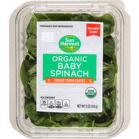 Sun Harvest Baby Spinach, Organic