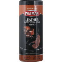 Weiman Conditioning Wipes, Leather, 30 Each