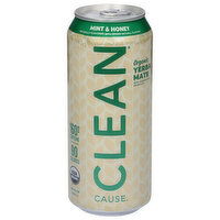 Clean Cause Yerba Mate, Organic, Mint & Honey - 15.5 Fluid ounce