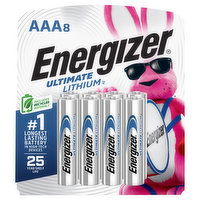 Energizer Batteries, Lithium, AAA, 8 Pack, 8 Each