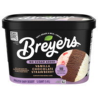 Breyers No Sugar Added Vanilla Chocolate Strawberry Frozen Dairy Dessert - 1.5 Quart