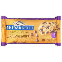 Ghirardelli Chocolate Chips, Semi-Sweet, Grand Chips - 1 Ounce