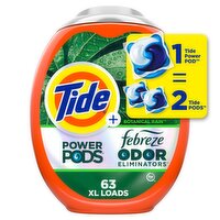 Tide Power Pods Laundry Detergent with Febreze, 63 Ct, Botanical Rain - 63 Each