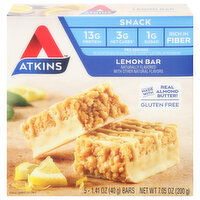 Atkins Snack Bar, Gluten Free, Lemon - 5 Each