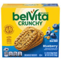 belVita Breakfast Biscuits, Blueberry, Crunchy, 5 Each