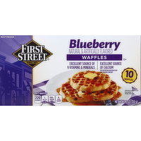 First Street Waffles, Blueberry, 10 Each