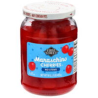 First Street No Stems Maraschino Cherries - 16 Ounce