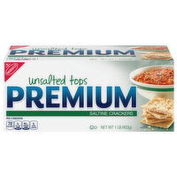 Premium Saltine Crackers, Unsalted Tops - 1 Pound