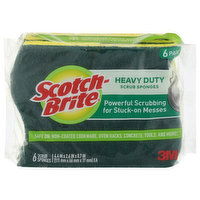 Scotch-Brite Scrub Sponges, Heavy Duty, 6 Pack - 6 Each