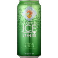 Sparkling Ice Sparkling Water, +Caffeine, Triple Citrus - 16 Ounce