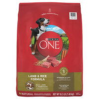 Purina One Dog Food, Natural, Lamb & Rice Formula, Adult - 16.5 Pound