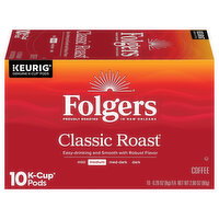 Folgers K-Cup Pods Medium Roast Classic Roast Coffee - 10 Each