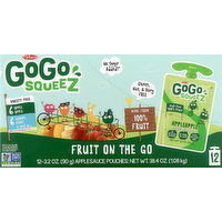 GoGo Squeez Applesauce, Fruit On The Go, Variety Pack - 12 Each