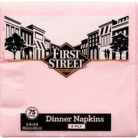 First Street Napkins, Dinner, Classic Pink, 3-Ply - 75 Each