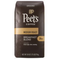 Peet's Coffee Coffee, Ground, Medium Roast, Breakfast Blend - 28 Ounce